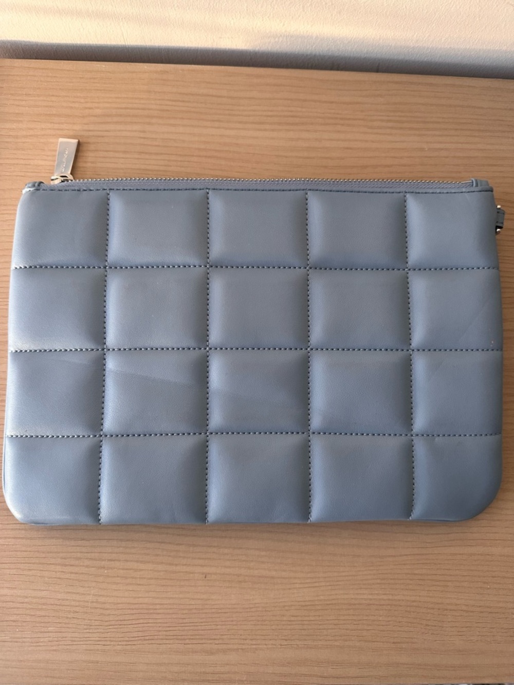 Michael Kors Light Blue Quilted Wristlet with Gold Studs - Picture 2 of 5